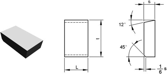 Type K carbide brazing tips for turning tools Type K carbide brazing tips for turning tools