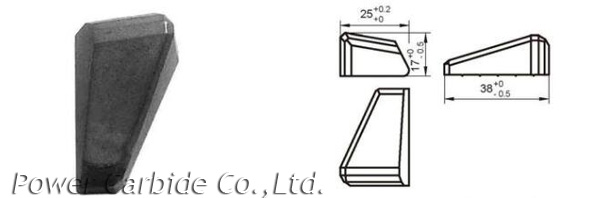 Tungsten carbide shield cutter inserts for TBM tunnel boring machine